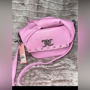 Juicy Couture Pink Crossbody Bag with Silver Studs
